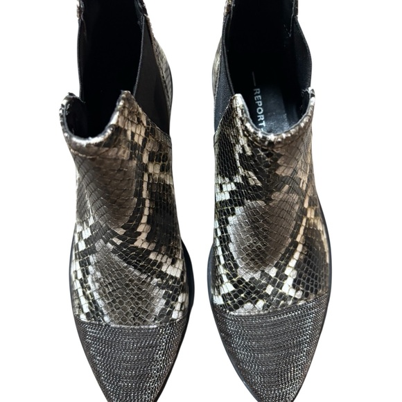 Snakeskin Patterned REPORT Ankle Boots - Picture 2 of 8